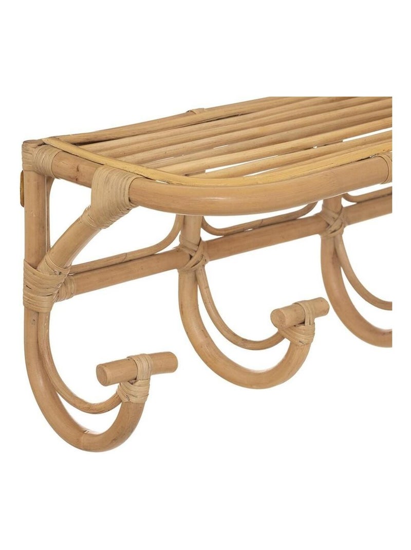 Étagère murale rotin 5 crochets Aoni Beige - Kiabi