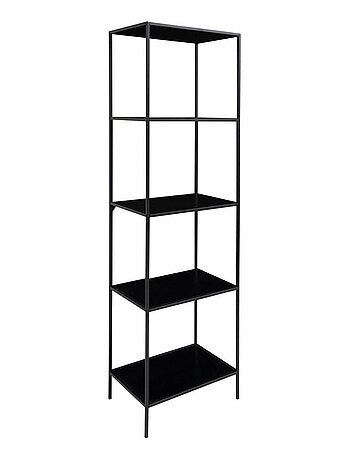 Étagère noire à 5 étages avec cadre noir 51 x 36 x - House Nordic