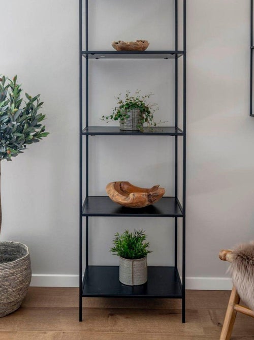 Étagère noire à 5 étages avec cadre noir 51 x 36 x - House Nordic - Kiabi