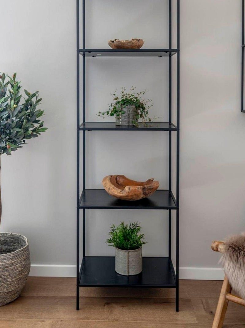 Étagère noire à 5 étages avec cadre noir 51 x 36 x - House Nordic Noir mat - Kiabi