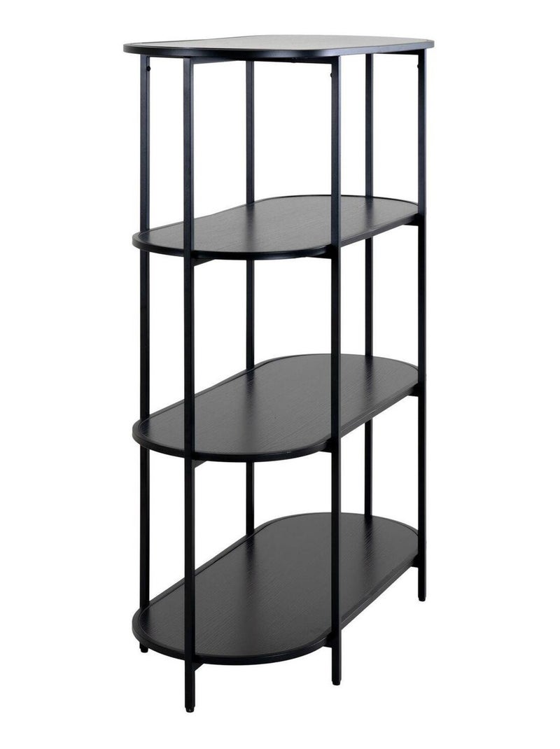 Étagère noire ovale à 4 étage avec cadre noir 85 x - House Nordic Noir mat - Kiabi