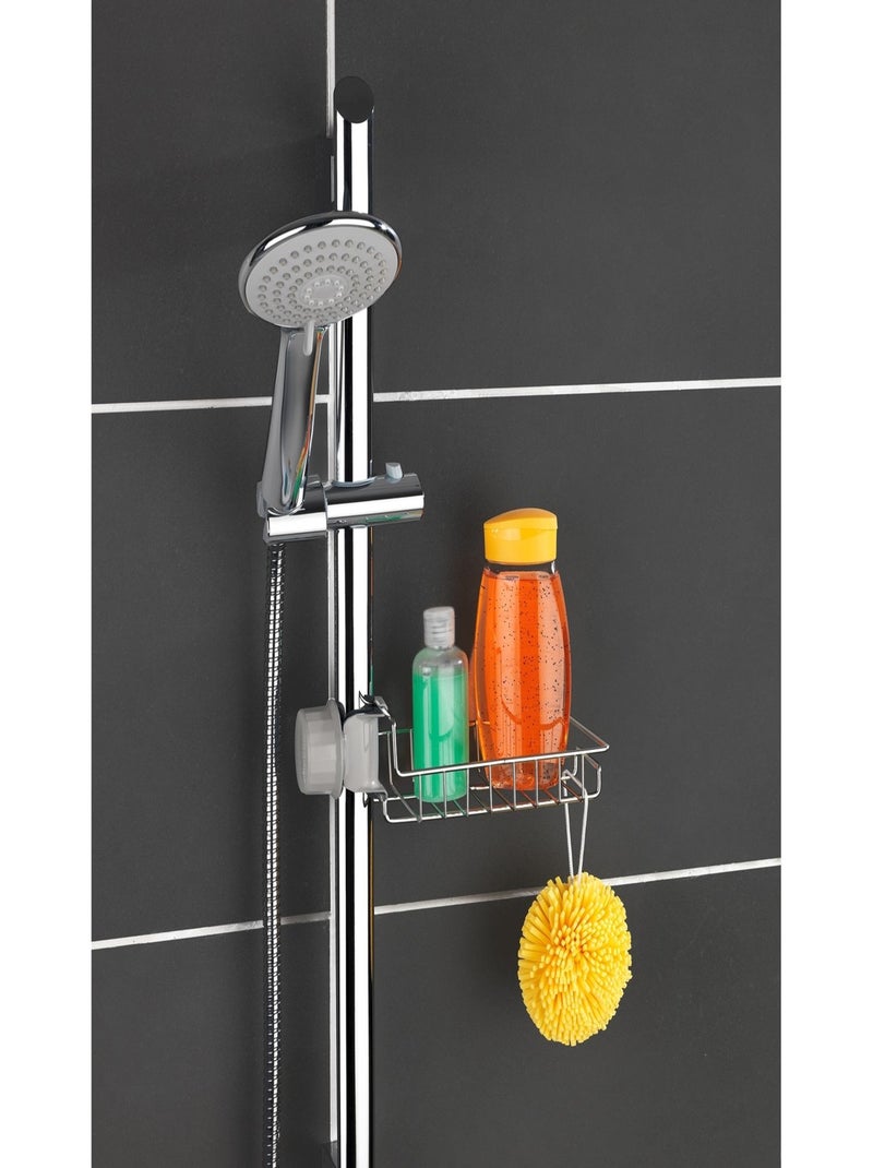 Etagère panier de douche pour barre de douche en acier MEIS Argent - Kiabi