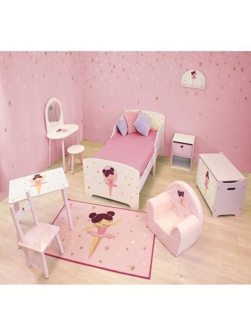 Etagère porte manteau danseuse ballerine Rose - Kiabi
