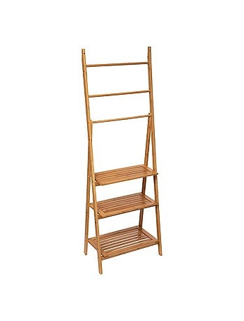 Etagère porte serviette en bambou