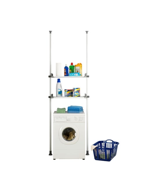 Etagère pour machine à laver et toilette - H. 165/300 cm - Gris - Kiabi