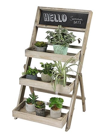 Etagère pour plantes 3 niveaux avec ardoise