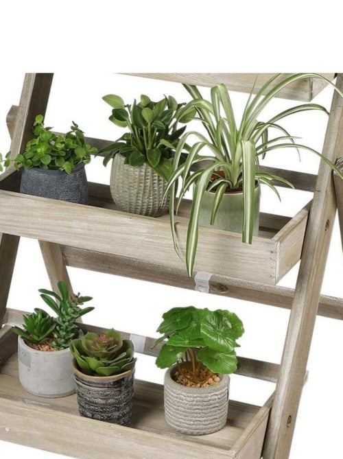 Etagère pour plantes 3 niveaux avec ardoise - Kiabi