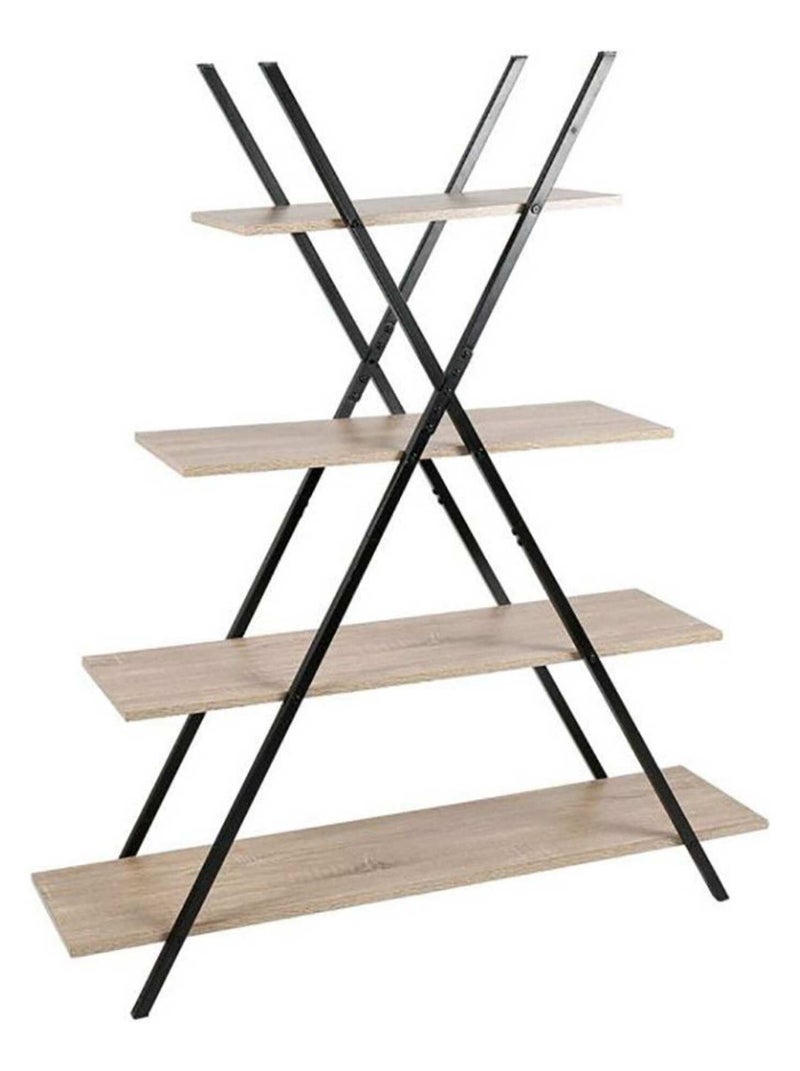 Étagère pyramide 4 niveaux bois métal Beige - Kiabi