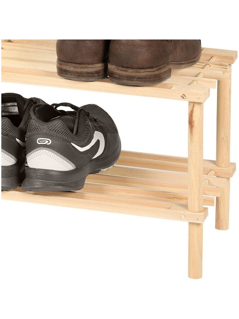 Etagère range chaussures 2 niveaux Argent - Kiabi
