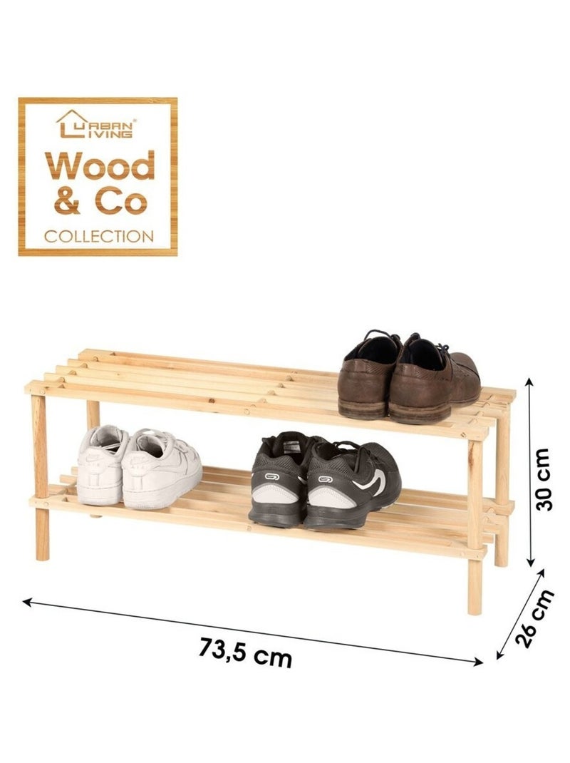 Etagère range chaussures 2 niveaux Argent - Kiabi