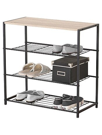 Etagère range chaussures 3 niveaux 63x30xh63cm
