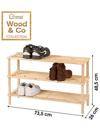 Etagère range chaussures 3 niveaux