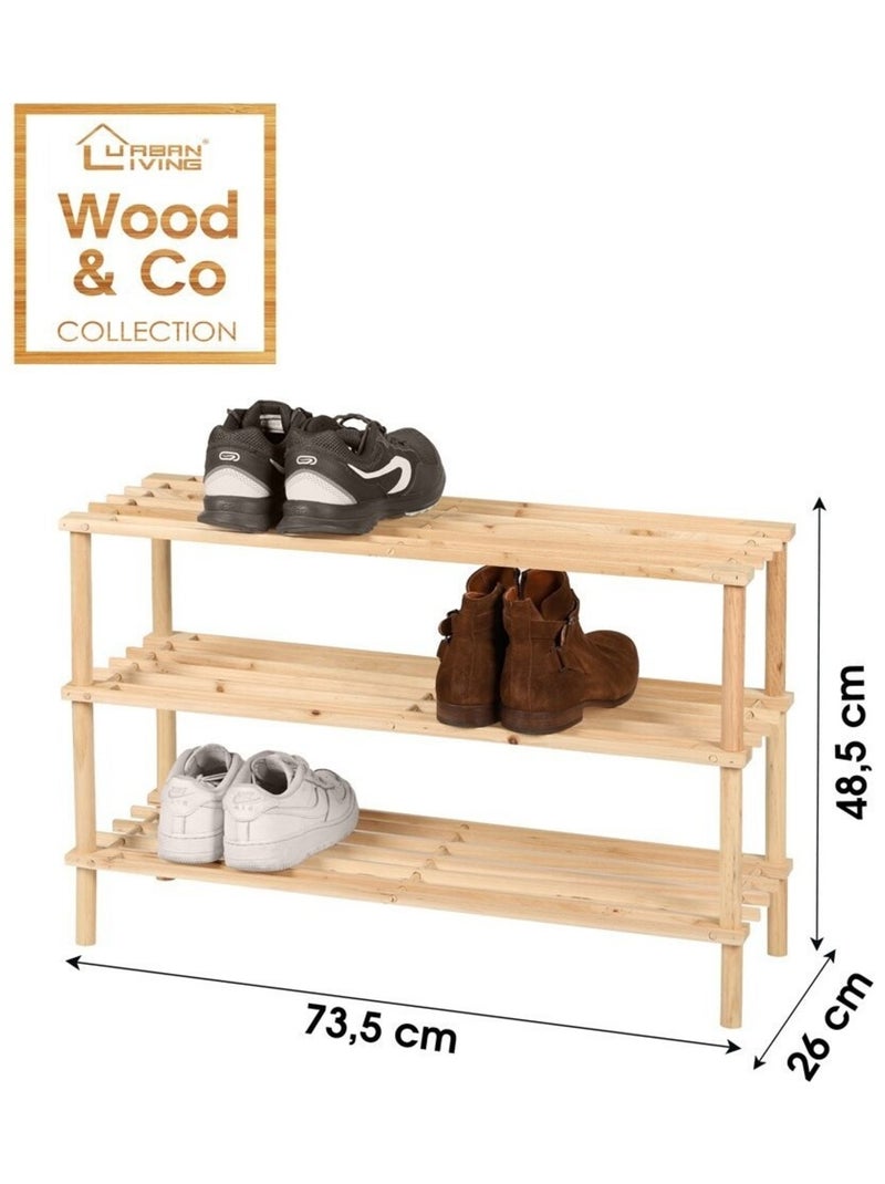 Etagère range chaussures 3 niveaux Argent - Kiabi