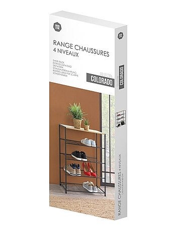 Etagère range chaussures 4 niveaux 63x30xh83cm