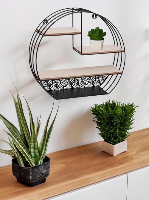Etagère ronde en bois et métal - Kiabi Etagère ronde en bois et métal - Kiabi