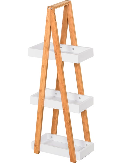 Etagère salle de bain bambou 3 paniers - Kiabi Etagère salle de bain bambou 3 paniers - Kiabi