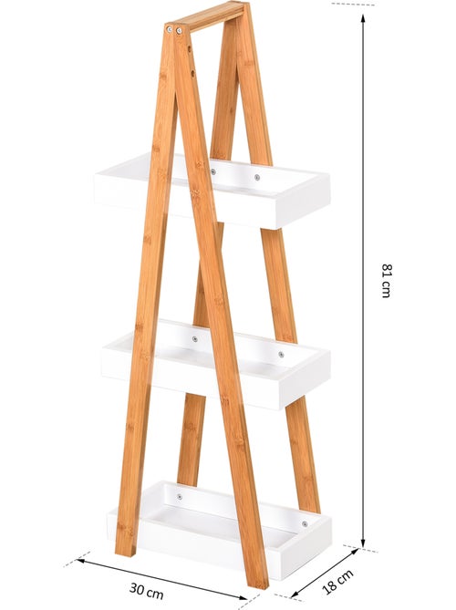 Etagère salle de bain bambou 3 paniers - Kiabi Etagère salle de bain bambou 3 paniers - Kiabi