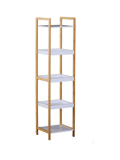 Etagère salle de bain bambou paniers + étagères - Kiabi