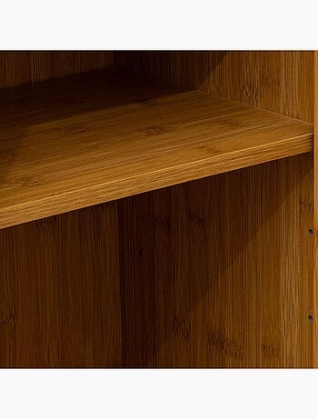 Etagère salle de bain Sicela en bambou - L. 33 x H. 80 cm - Marron