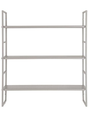 Étagères Beja - Étagères, acier, gris froid, 3 étagères 48x17x55 cm
