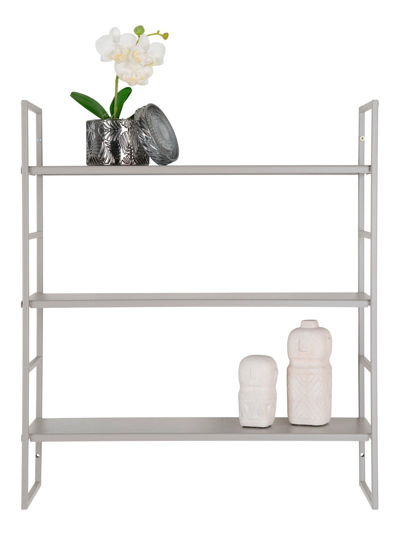 Étagères Beja - Étagères, acier, gris froid, 3 étagères 48x17x55 cm Gris - Kiabi