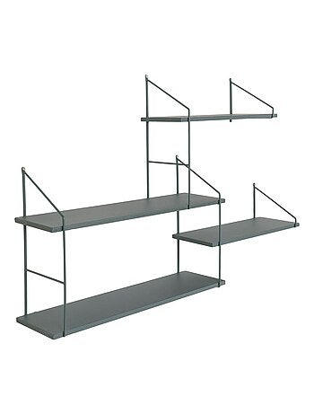 Étagères murale à 4 étages en bois naturel avec - House Nordic