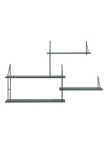 Étagères murale à 4 étages en bois naturel avec - House Nordic