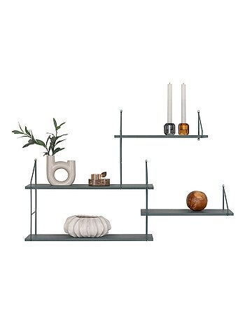 Étagères murale à 4 étages en bois naturel avec - House Nordic