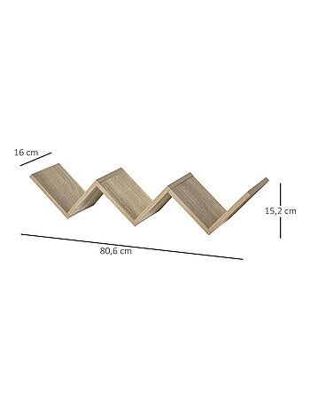 Etagères murale flottante - design contemporain en V - kit fixation inclus