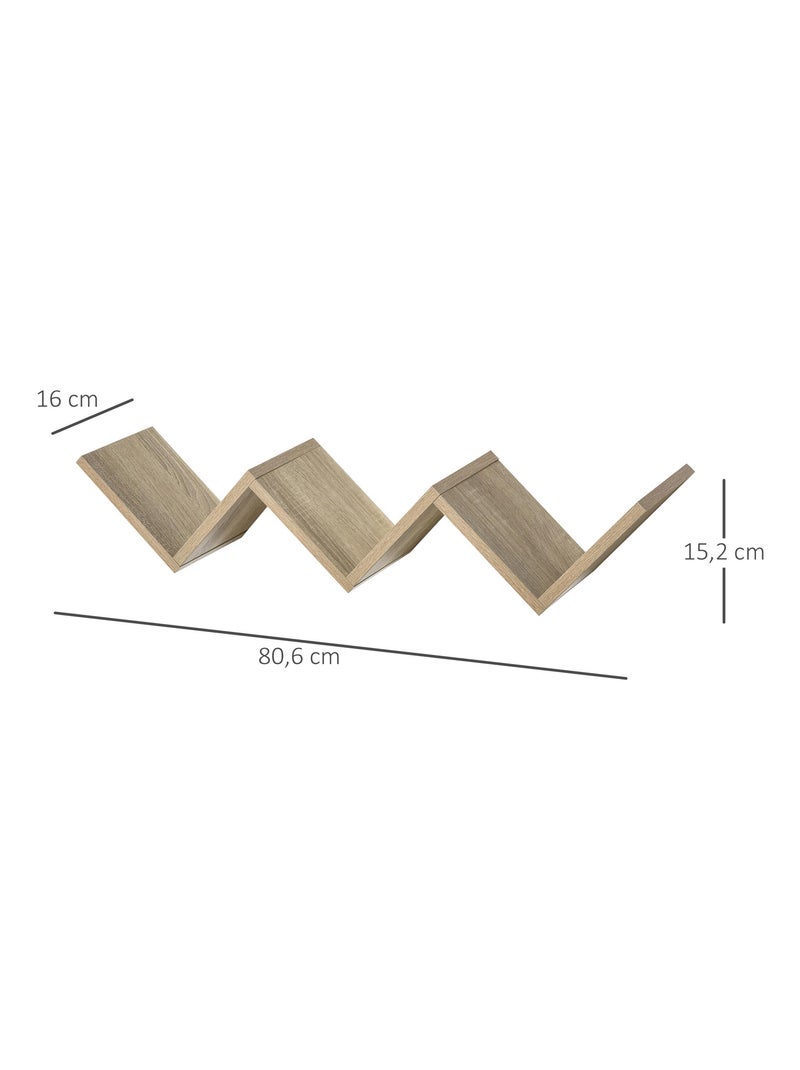 Etagères murale flottante - design contemporain en V - kit fixation inclus Beige - Kiabi