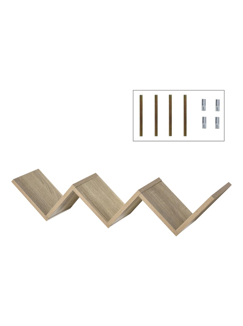 Etagères murale flottante - design contemporain en V - kit fixation inclus Beige - Kiabi