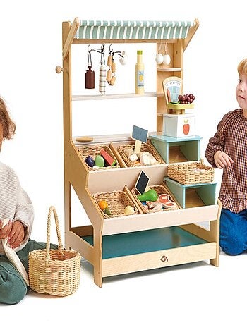 Étal de marché en bois