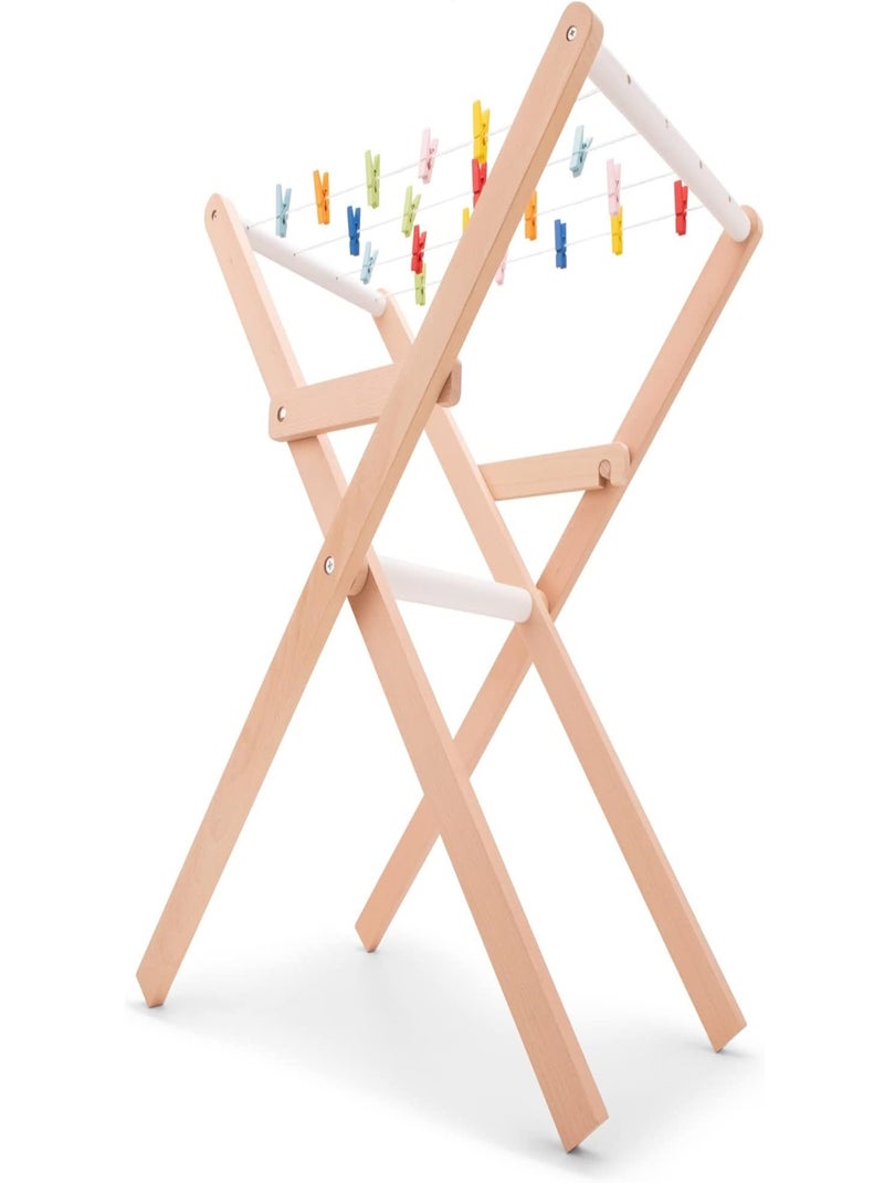 Étendoir à linge en bois Beige - Kiabi