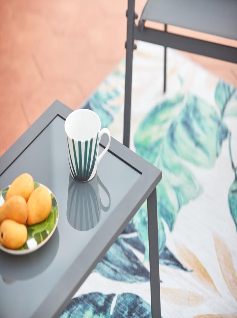 ETIORA Salon jardin bas gris 4 places en acier Gris - Kiabi