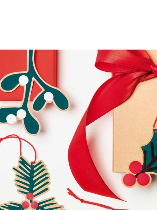 Etiquette decorative pour cadeaux Noel - Kiabi