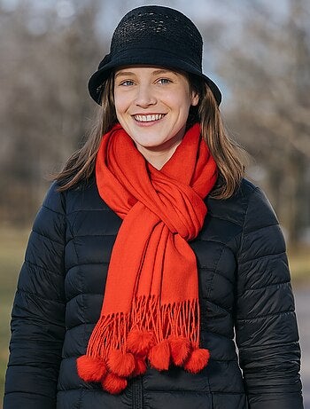 Etole chale à pompons