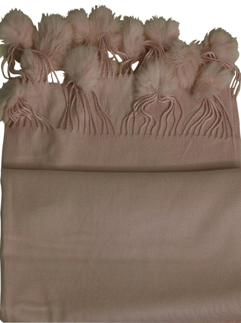 Etole chale à pompons Rose - Kiabi