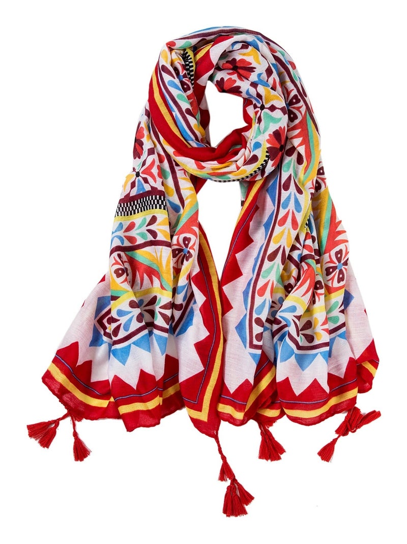 Étole coton Greek Summer Athéna Multicolore - Kiabi
