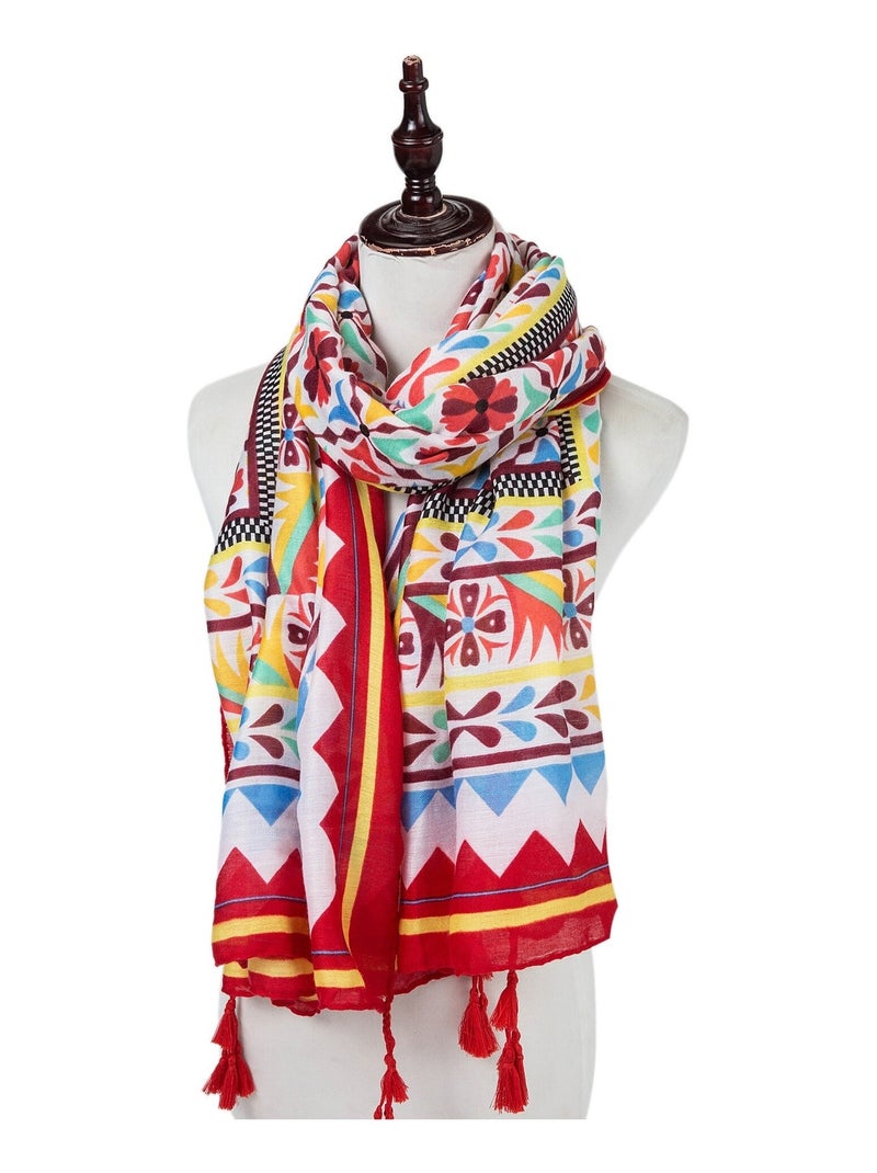 Étole coton Greek Summer Athéna Multicolore - Kiabi