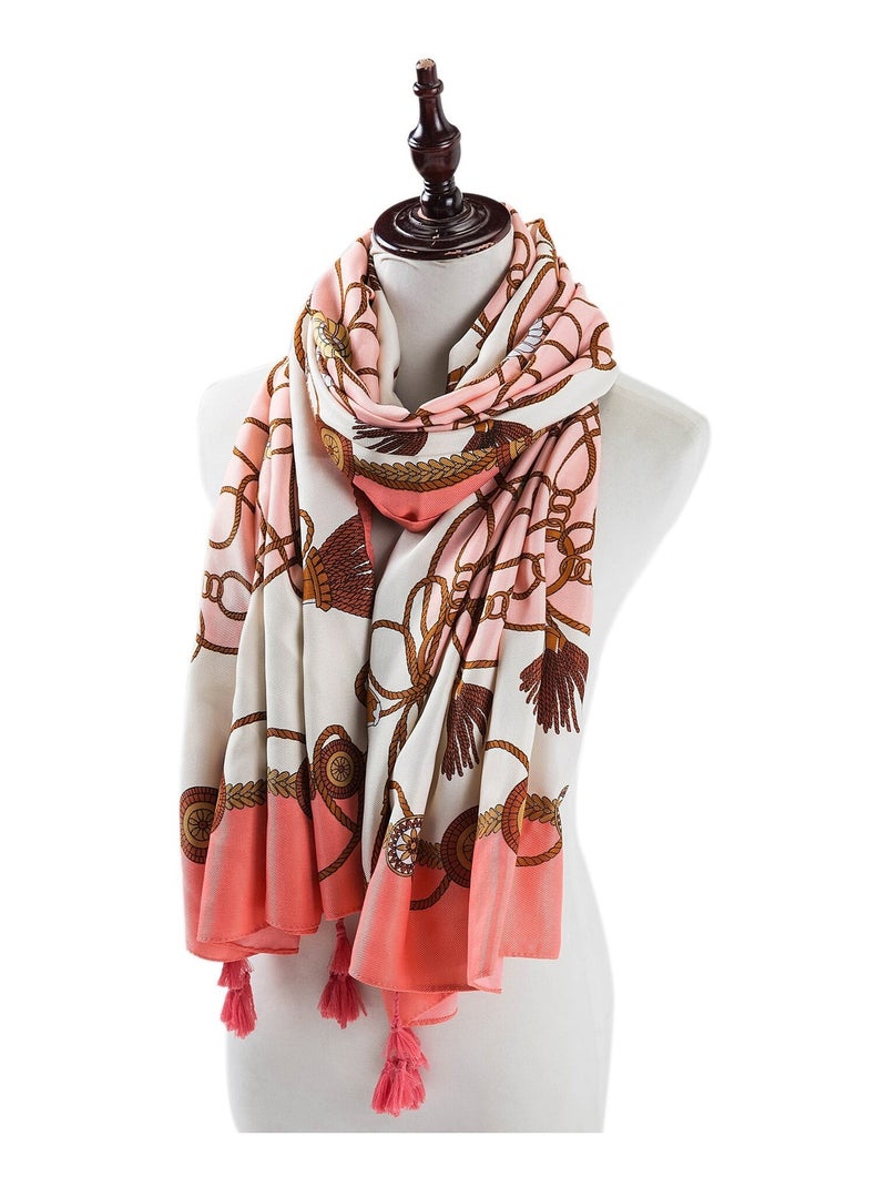 Étole coton Light Pink Athéna Rose - Kiabi