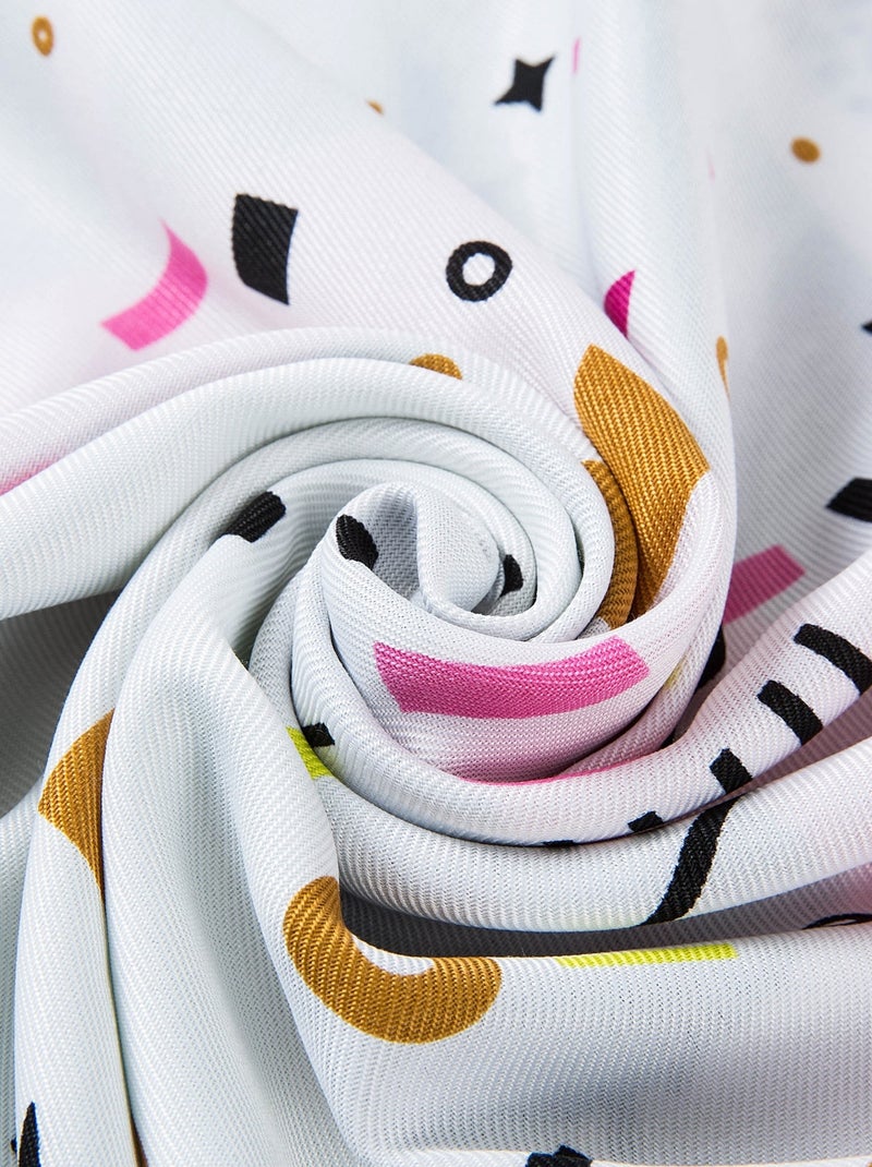 Étole coton Patch Print Athéna Beige - Kiabi