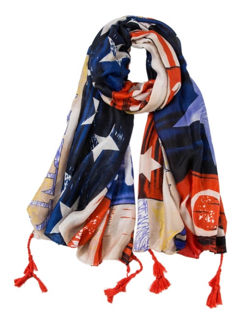 Étole coton Red Blue US Athéna - Kiabi