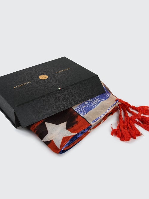 Étole coton Red Blue US Athéna - Kiabi