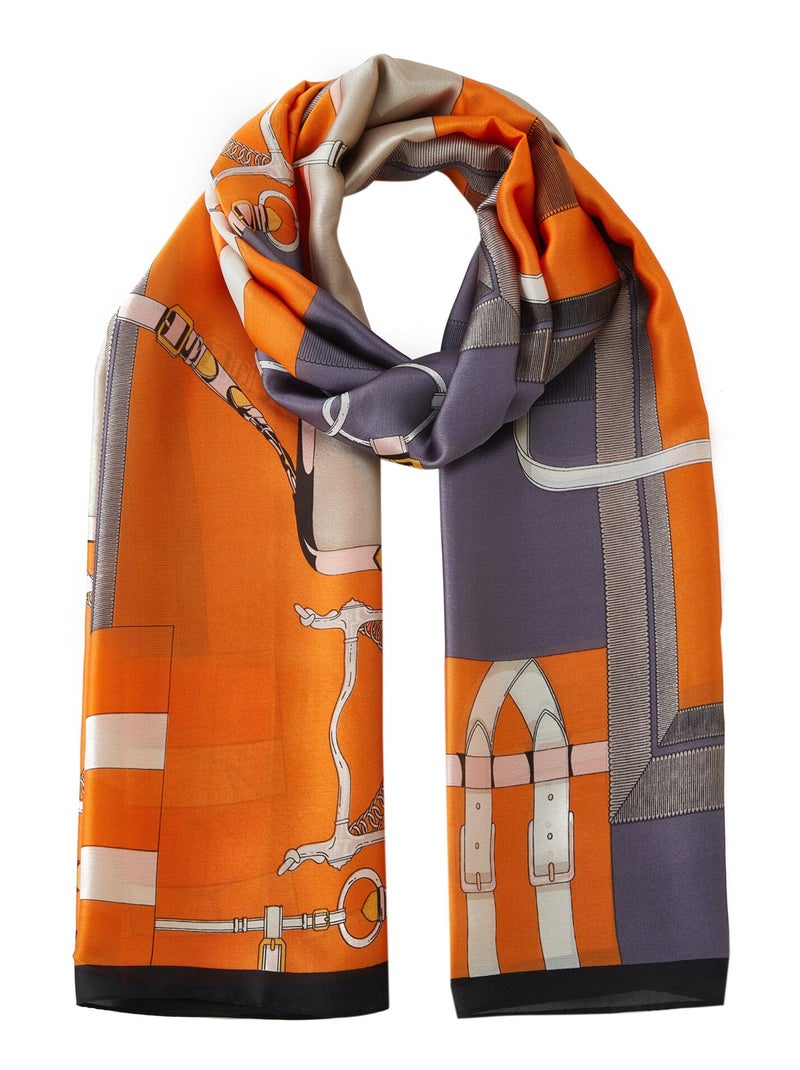 Etole de soie Arancia Sella Orange - Kiabi