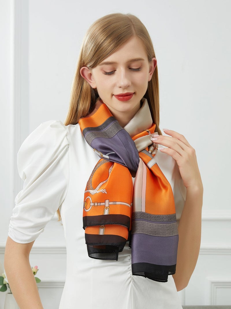 Etole de soie Arancia Sella Orange - Kiabi