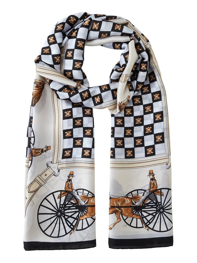 Etole de soie Carrozza Regale Blanc - Kiabi