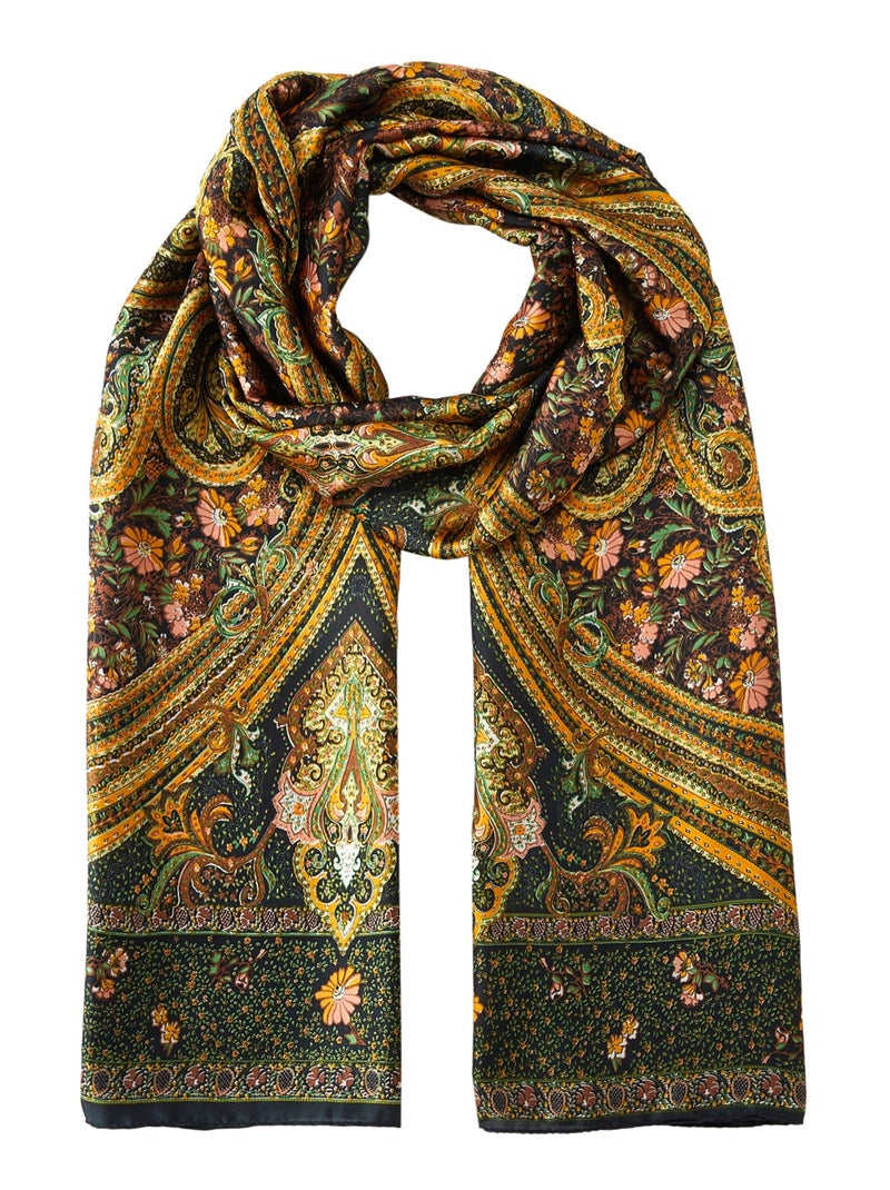 Etole de soie Fiore Barocco Vert - Kiabi