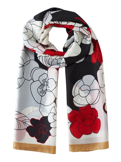 Etole de soie Fiore Rosso - Kiabi