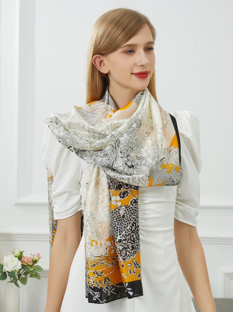 Etole de soie Flora Vivace Jaune - Kiabi