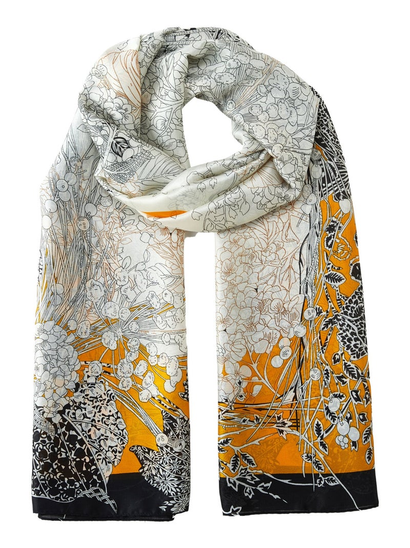 Etole de soie Flora Vivace Jaune - Kiabi